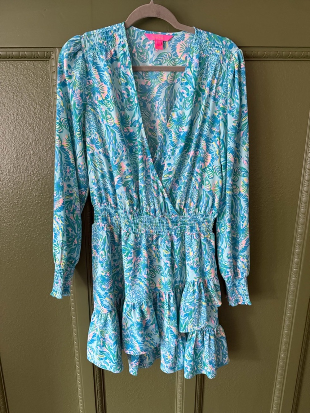 Lilly Pulitzer Cristiana Stretch Brighten Dress Blue Dress S 12